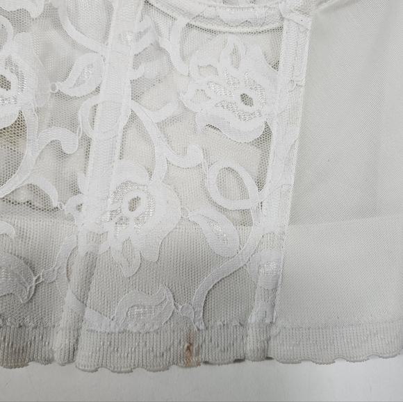Vintage Gold Label Victorias Secret White Lace Bustier Bra Corset Sz 36B Bridal - Picture 15 of 15